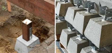 attach post to concrete pier block with metal bracket|pier block for 6x6 post.